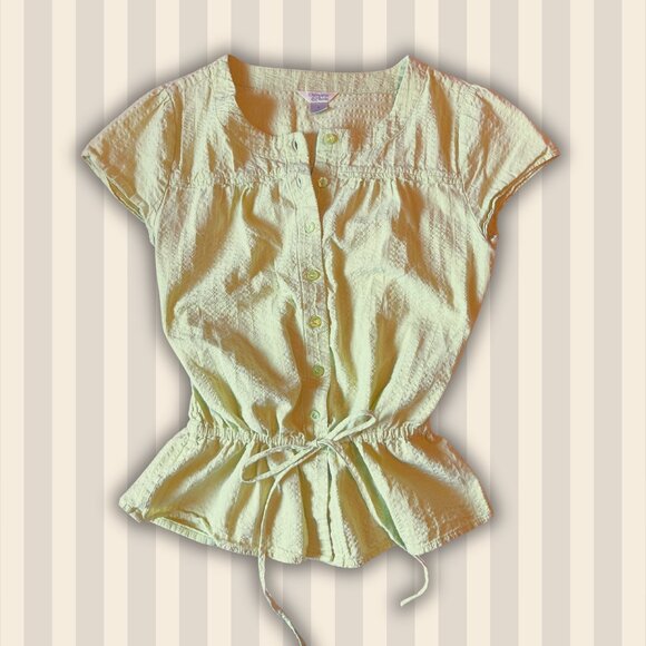 Christopher & Banks light green button-up top - Size S - Picture 1 of 4